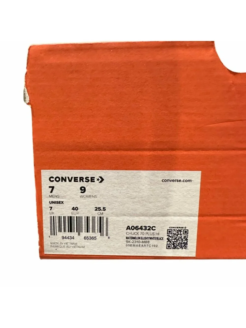 ❤️Converse Chuck 70 Plus Hi Top Platform Sz 7 Mens Shoes Orange Sneaker A06432C